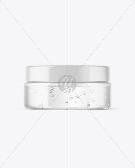 Clear Jar with Gel Mockup