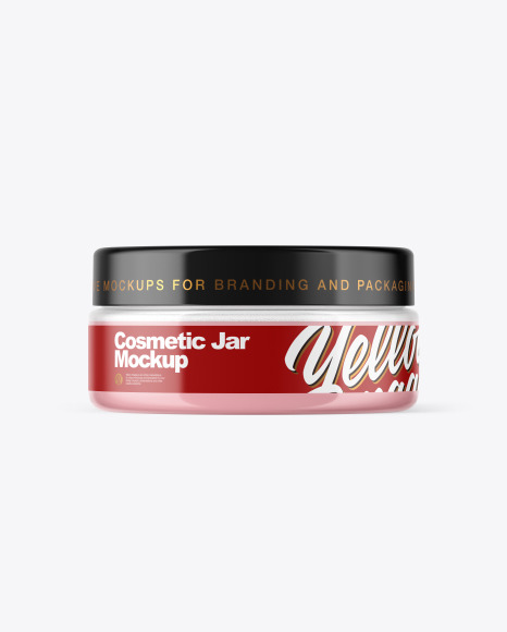 Clear Cosmetic Jar Mockup