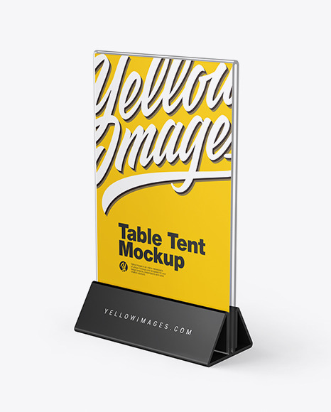 Glass Table Tent Mockup