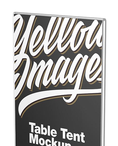 Glass Table Tent Mockup