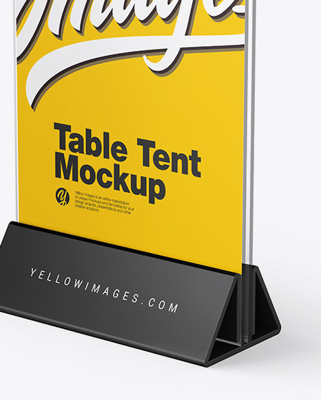 Glass Table Tent Mockup