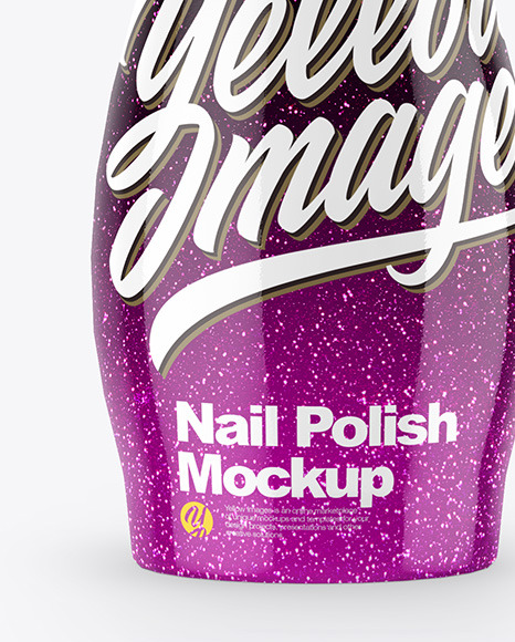 Glossy Nail Polish Bottle Mockup