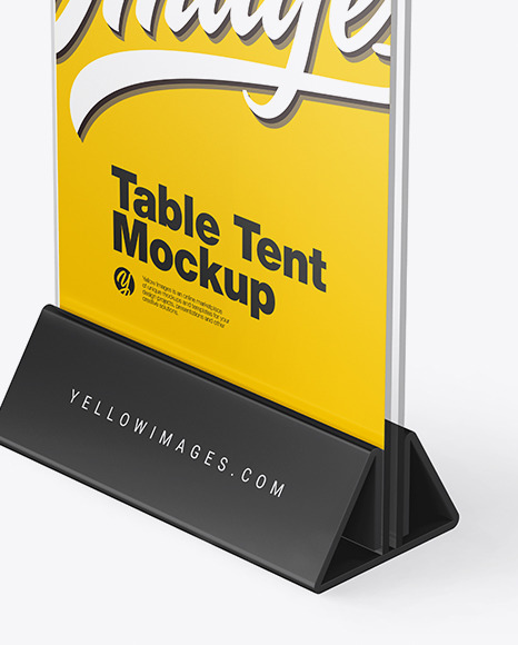 Glass Table Tent Mockup