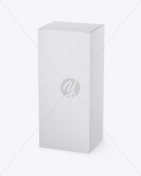 Matte Paper Box Mockup - Half Side View