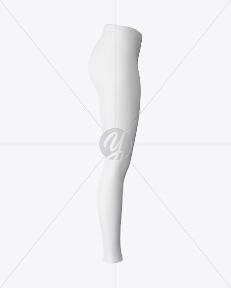 Long Leggings Mockup - Right Side View