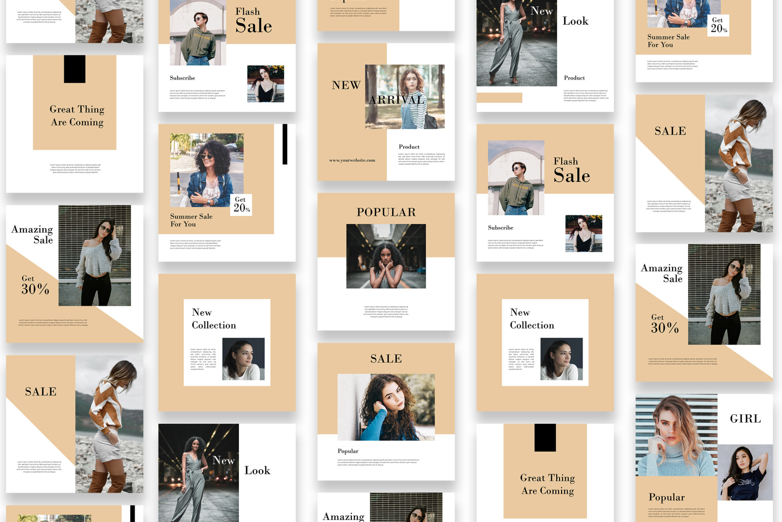 Fashion Intagram Feed Templates Fashion Intagram Feed Templates