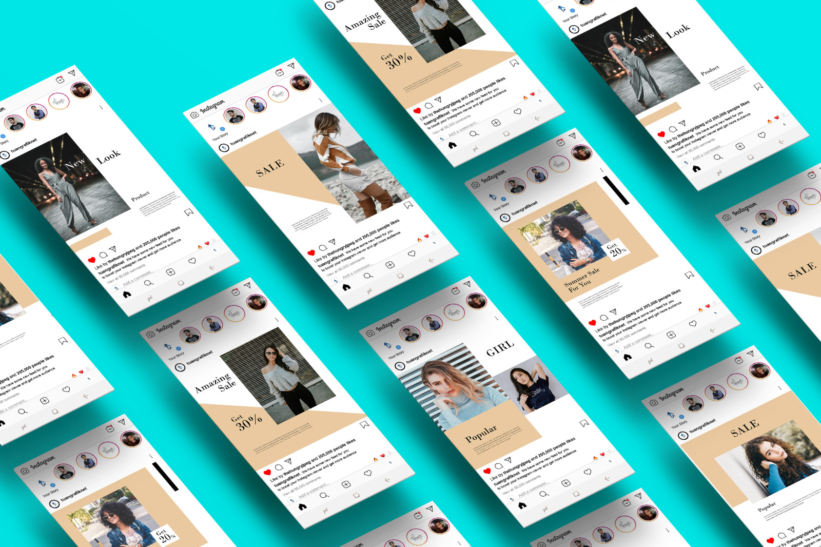 Fashion Intagram Feed Templates Fashion Intagram Feed Templates