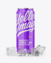 Metallic Can W/ Glossy Finish Mockup