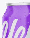 Metallic Can W/ Glossy Finish Mockup