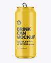 500ml Matte Aluminium Drink Can Mockup