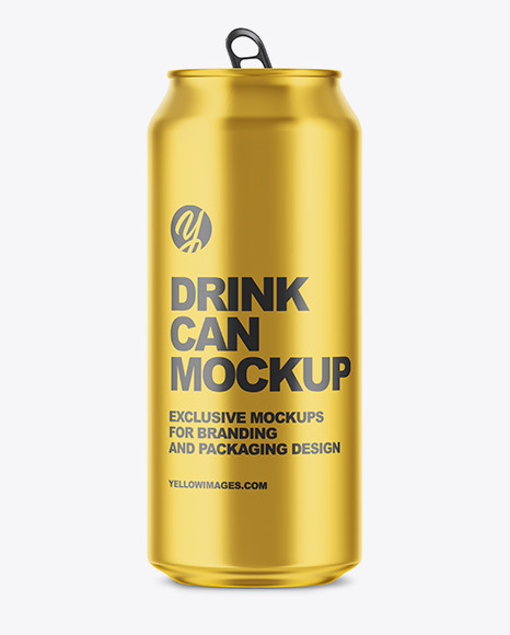 500ml Matte Aluminium Drink Can Mockup