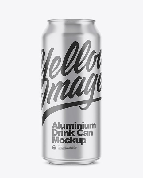 500ml Matte Aluminium Drink Can Mockup