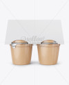 Natural Apple Sauce 4-6 Oz. Cups Mockup - Front View - Free Download