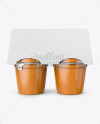 Peach Apple Sauce 4-6 Oz. Cups Mockup - Front View