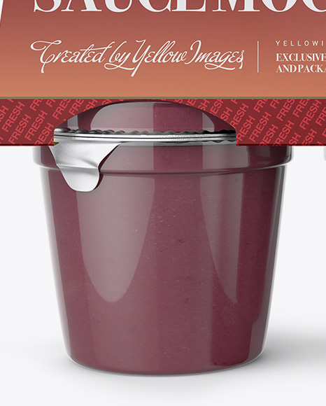 Berry Apple Sauce 4-6 Oz. Cups Mockup - Front View