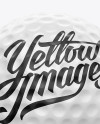 Glossy Golf Ball Mockup - Front View