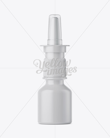 Nasal Spray Bottle Mockup - Front View Nasal Spray Bottle Mockup - Front View