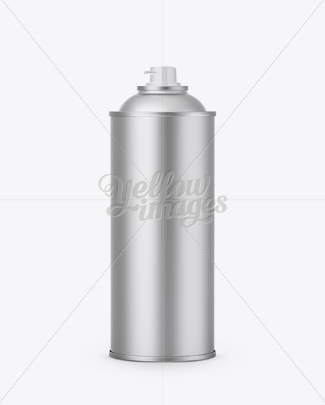 Aluminium Sprayer Bottle Whithout Cap Mockup - Front View