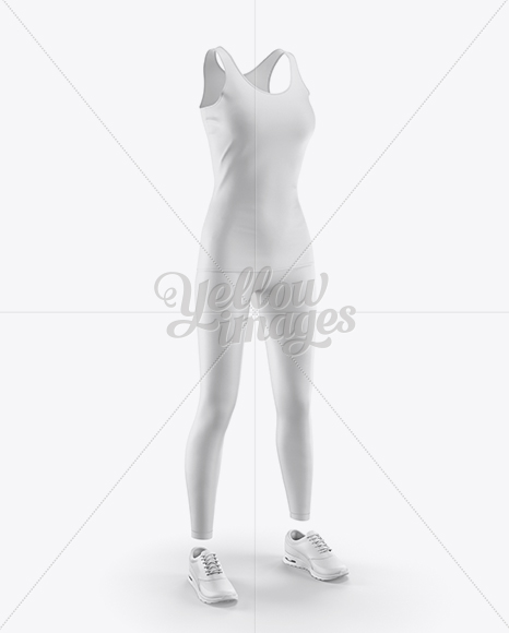 Women&#039;s Fitness Kit Mockup - Halfside View