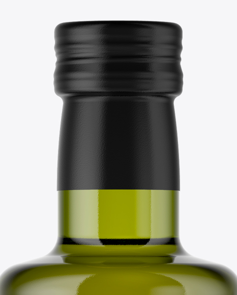 750ml Green Glass Olive Oil Bottle Mockup