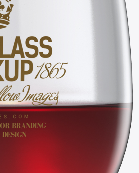 Red Wine Glass Mockup