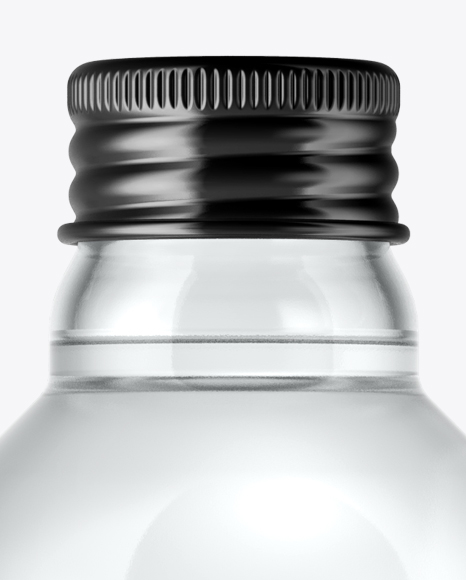 Clear Glass Water Bottle Mockup