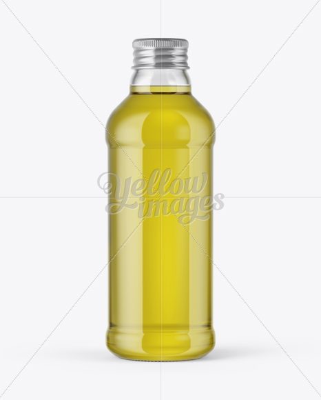 Clear Glass Olive Oil Bottle Mockup