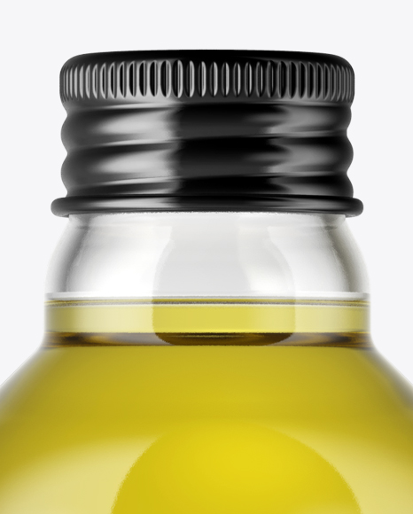 Clear Glass Olive Oil Bottle Mockup