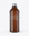 Amber Glass Bottle w/ Metal Cap Mockup