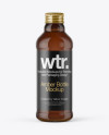 Amber Glass Bottle w/ Metal Cap Mockup