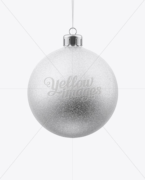 Glitter Christmas Ball Mockup - Front View