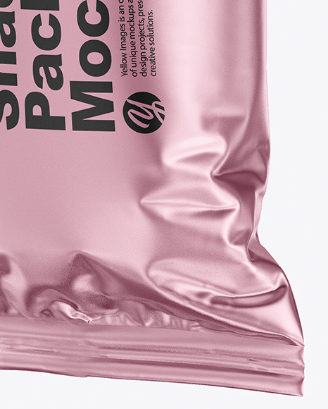 Matte Metallic Snack Package Mockup