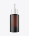 Frosted Amber Glass Dropper Bottle Mockup