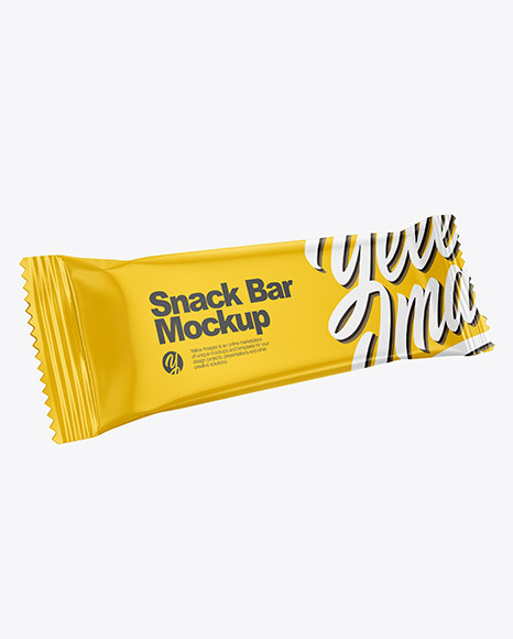 Two Glossy Snack Bars Mockup