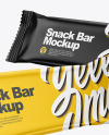 Two Glossy Snack Bars Mockup