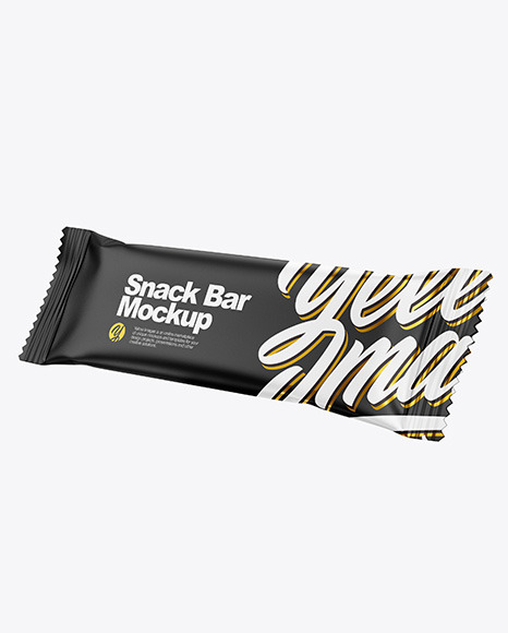 Two Matte Snack Bars Mockup