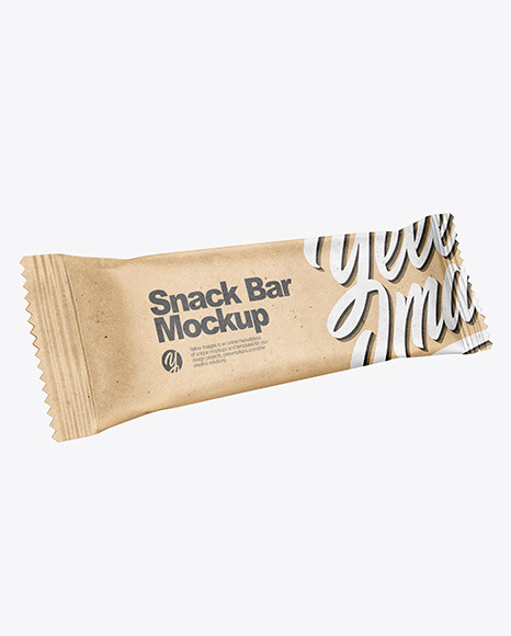 Two Kraft Paper Snack Bars Mockup