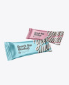 Two Matte Metallic Snack Bars Mockup