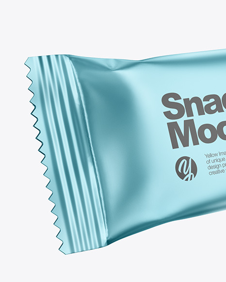 Two Matte Metallic Snack Bars Mockup