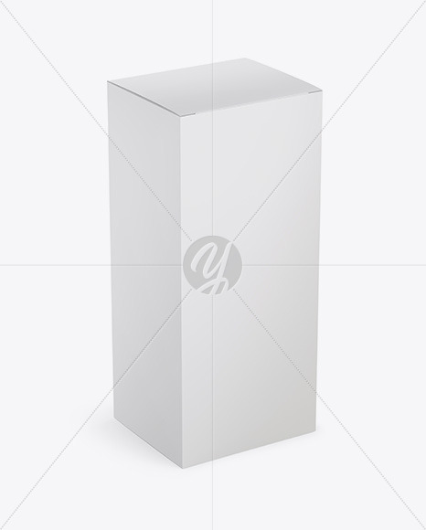 Matte Paper Box Mockup - Half Side View