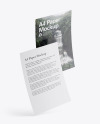 Two A4 Papers Mockup