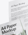 Two A4 Papers Mockup