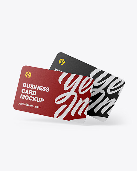 Paper Business Cards Mockup - Stack of brochures mockup