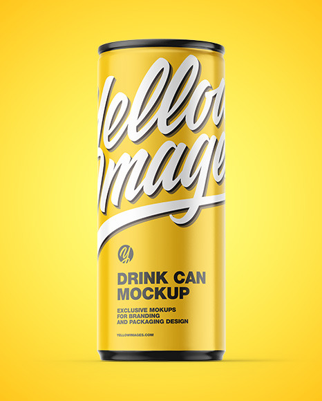 Glossy Drink Can Mockup