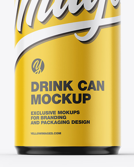 Glossy Drink Can Mockup