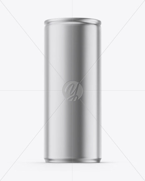 Glossy Metallic Drink Can Mockup