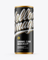 Glossy Metallic Drink Can Mockup