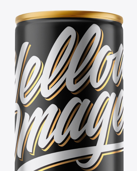 Glossy Metallic Drink Can Mockup