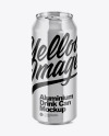 500ml Glossy Aluminium Drink Can Mockup