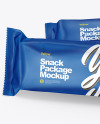 Two Matte Snack Bars Mockup